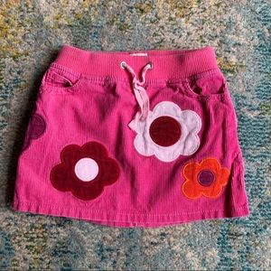 Mini Boden Pink Flower Corduroy Skirt size 2-3 💕